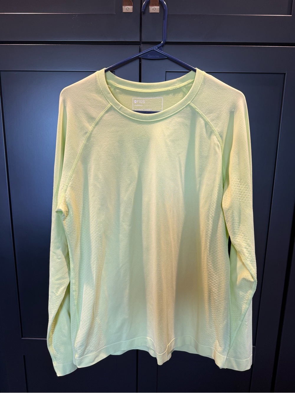 Figs Light Green Long-Sleeve Performance Tee